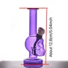 Colorful Newest Raste/black/purple Skull glass tobacco water bong pipe for smoking dry herb mini protable hookah with metal bowl