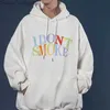 Sweats à capuche masculins Hip Hop Women's Colorful It Smoke Smoke Letter Imprimer Street Clothing HARAJUKU À SWEAGE LONNE MENSEM