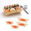 Dinnerware Sets Wooden Kayak Disposable Sushi Boat Container Sashimi Tray Serving Charcuterie Cones