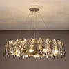 Lustres de lustres de luxo ondas led teto de cristal lustre lâmpadas luminárias de suspensão de brilho para sala de jantar de jantar iluminação de quarto