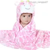 Towels Robes Soft baby blanket towel animal leopard duck sewn shape pajamas bath towel baby hoodie pajamas Z230819