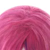 Perruques synthétiques L-Email Wig Hair synthétique xayah Cosplay Wig Lol Star Guardians Cosplay Long Pink Purple Wig avec oreilles Halloween Res résistant à la chaleur HKD230818