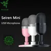 Microfones Razer Seiren Mini Microfone Condensador USB para Streaming de Jogos no PC Gravação Pro / Padrão de Captação Supercardióide Preciso HKD230818