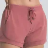 2023New femmes shorts de sport pantalons de yoga décontractés Cinchable cordon de serrage pantalons courts tissu doux course pantalons de survêtement Fitness formation pantalons Nake-Feeling tiroirs