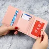 Brieftaschen Koreanische Version kleiner Geldbörse Frauen dreifach kurzer Druck niedlicher einfacher Student Multi Card Slot Zero Geldbeutel Cartoon Halter