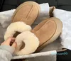 2023Womens Fur Furry Platform Boot classique Classic Bottoms semelles Slip-On Booot Petites Suede Lool Comfort Winter Bottises