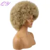 Синтетические парики омбре серого цвета синтетические женщины парик для волос короткий афро, вьющиеся для женщины высокотемпературное волокно ежедневное использование вечеринка, парик HKD230818