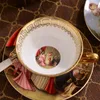 Mugs Retro Imperial European Coffee Cup Set Porcelain Tea Sets Luxury Gift Bone China Ceramic Cafe Wedding Decoration Drinkware 230817