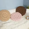 Almohada redonda de galletas plush galletas piso lindo silla para el hogar s suave y cómoda decoración decoración