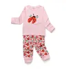 Kläder set baby flicka pajamas flickor vår höst bomull sömnkläder kostym barn tecknad tryck långärmad hemtjänst kläder 27 y 230818