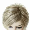 Synthetische pruiken Gnimegil Synthetische korte blonde pruiken voor vrouwen Rechte Hair Wig Schuine Fringe Fringe Lady Wig Cosplay Halloween kostuum Dagelijks gebruik Wig HKD230818