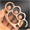 Brass Knuckles Beautif Color Metal Knuckle Duster Four Tiger Fist Fistche Funhle Outdoor Cam Segurança Defesa Pocket EDC Drop Deli DH4RV