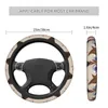 Steering Wheel Covers Childe Genshin Impact Car Cover 37-38 Anti-slip Anime Auto Protector Suitable Interior Accessories