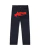 Jeans da uomo Y2k Hip Hop Badfriend Lettera Stampa Pantaloni larghi neri Harajuku Moda Punk Rock Pantaloni larghi streetwear 230817