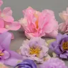 Fleurs décoratives 29pcs Purple Rose Artificiel Silk Flower Heads Forme combo Boulk for Diy Floral Wall Shooting Access