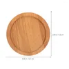 Pillow 4 Pcs Bamboo Coasters Coffee Round Anti-skid Cup Mats Drinks Home Supplies Cups Pads Practical