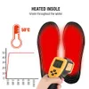 Acessórios de peças de sapatos Insoles de aquecimento elétrico USB para pés homens homens sapatos de inverno Aquecimento de bateria Casa sola Térmica quente Lavagem 230816