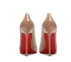 Pumps Women Shoes Red Shiny Bottom Pointed Toe Black High Heels Shoes Thin Heel 8cm 10cm 12cm Sexy Wedding Shoes Big Size 35-44