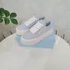 Nouveau Designer De Luxe Dames Casual Chaussures Tête Ronde Sangle Semelle Épaisse Rehausser Blanc Marque Plate-Forme Toile Baskets Classique All-match Plat Chaussure De Sport