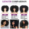 Synthetic Wigs Short Hair Afro Kinky Curly Wigs With Bangs For Black Women Blonde African Synthetic Ombre Glueless Cosplay Wig High Temperature HKD230818