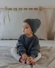 女の男の子の男の子ニットセーターブラウスプルオーバースウェットシャツ暖かいクルーネック長袖トップス0-6tの赤ちゃんの子供