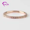 Acheter chaud K or bague en diamant Mosang diamant bague de mariage ensemble mode or Rose rangée anneau Joint anneau Couple bijoux