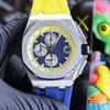 Audemap Watch APムーブメントクリーンファクトリークォーツメンズマン42mmビジネス腕時計ステンレススチールケースデザイナーウォッチビジネスリストバンドモントレデフクル