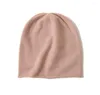 Boinas kms outono inverno tricotar chapéu de caxemira sem borlamento para menina mulher mulher 25 25cm/59g