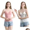 Camisoles Tanks Womens Bodet Top Summer Modal One Piece Bra Splinge Sling Vest Drop Livrot Scel Underwear Dh8ed