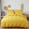 Bedding sets Set Plain Cut Wavy Craft Diamond Pleat Duvet Cover Double Bed Quilt Twin Queen King Size Bedclothes 230817