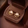 Woman Stud Designer Earrings Gold Hoop Earing Vivian Orecchini Luxury Women Saturn Pearl Earings Westwood jewelry 56