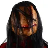 Máscaras de festa Smiley Face Serial Killer Mask Scary LaTex Full Head Horror Movie Halloween Cosplay Props 230817