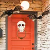 Andra evenemangsfestleveranser Halloween Glowing Skull Bells Eye Luminous Skeleton Tricky Bell Touch Control Electric Batteri Powered Funny Novty Spooky Toy 230818