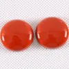 Beads 25MM Round Cabochon CAB Natural Stone Red Jaspers No Drilled Hole Bead For Women Men DIY Jewelry Making Ring 2Pcs/Lot K1069