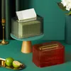 Tissue Boxes Napkins Household Box Transparent Desktop Pumping Paper Storage Living Room Dining Coffee Table Decoration 230817