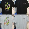 Camisetas para hombres Camisetas de estampado cuadrado de gradiente azul Casablanca de algodón de alta calidad 3xl Tops de manga corta para hombres sueltos para mujeres Casa Casera HKD230817