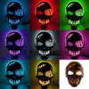 Maski imprezowe świetlista neonowa maska ​​na Halloween LED Mask Masque Masquerade Mask Party Glow in the Dark Purge Maski Cosplay Costplay Dostawy 230818