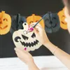Andra evenemangsfest levererar 5st Natural Wood Halloween Pumpkin Decoration Diy Wood Chip Disponible Craft Pack Paintable Oavslutade gåvor 230818