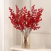 Decoratieve bloemen realistische schuimbessen decoratie nep voor kerstboom vaas feestelijk vakantiefeestje
