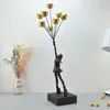 Decorative Objects Figurines Balloon Girl Resin Sculptures Banksy Flying Statue Home Decoration Luxury Living Room Desk Decor Gift 230817