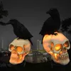 Autres événements Fournitures Halloween Outdoor Light Crow Skeleton Ghost Horror Party Fête de fête pour Home Garden Lawn House House Scary Prop 230817