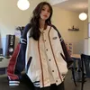 Vestes féminines Vintage Y2K Lettre brodée femme Veste de veste de ruelle de rue Wild Wild Pilot Baseball Couple Casual Women Racer veste 230817