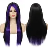 Synthetic Wigs HAIRJOY Synthetic Hair Long Red Black Straight Heat Resistant Side Bangs Halloween Costume Women Wig HKD230818