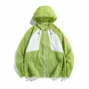 Men's Jackets Oversize Uv Protection Summer Jacket Sun Coat Unisex Light Thin Hooded Zipper Outdoor Windbreaker Skin Clothing 230817