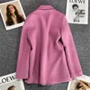 Womens Suits Blazers Women Casual Blazer Double Breasted Suit Jacket Korean Version Pure Color Loose Fashion Simple Office Ladies Tops 230817