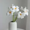 Flores decorativas Guirnaldas Toque real Tulipanes abiertos Lujo blanco PU flores falsas artificiales para fiesta en casa Decoración de boda fleurs artificielle HKD230818