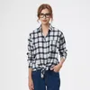 Bluzki damskie koszule marka Koszulka Plaid Kobiety luźne bluzka plus bluzka bluzki z długim rękawem bawełniana flanelowa koszula damskie topy blusas 230817