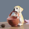 装飾的なオブジェクトの図形の家の装飾かわいい子犬保管ボックス飾り飾りキーホームリビングルーム装飾ラブラドール子犬像ギフト230817