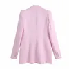 Women's Suits Blazers Spring Autumn Women Fashion White Pink Tweed Blazers And Jackets Chic Button Office Suit Coat Ladies Elegant Outwear 230817