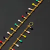 Charm Armbänder 7 mm Breite farbenfrohe kleines Wassertropfen Kleber Armband Gold Farbe Edelstahlkette Böhmische Stil Geschenk für Frauen